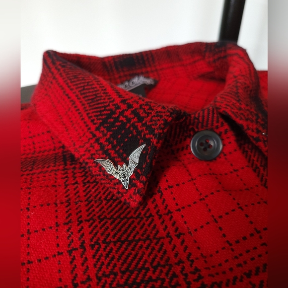 🦇Black Bat Enamel Pins, Lapel Pins, Pair of Cute Enamel Collar Pins - Picture 2 of 9